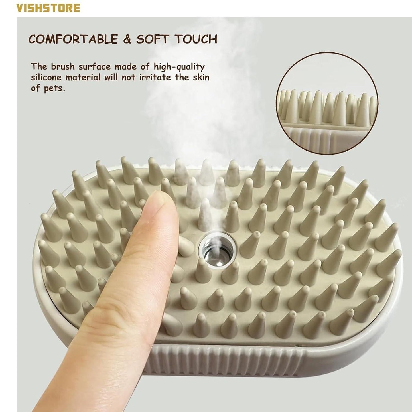 Steam Brush for Pet Care