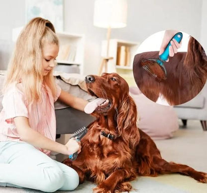 2-in-1 Deshedding & Grooming Brush for Pets